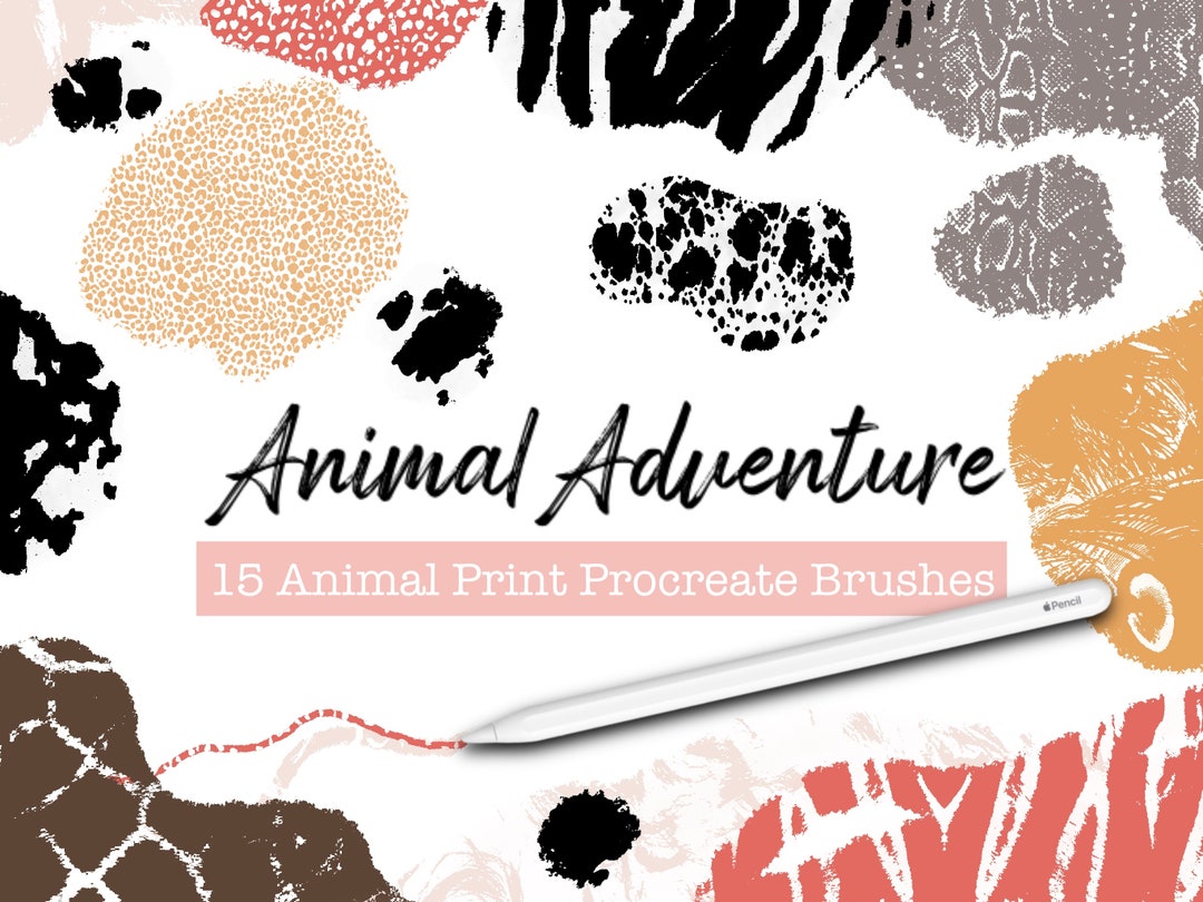 Animal Adventure Procreate Brush Bundle, Animal Print Brushes, Digital ...
