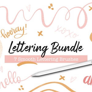 Procreate Calligraphy Brushes, iPad Lettering Brush Pack, Procreate Calligraphy, Brush Lettering, Watercolor Lettering, Hand Lettering
