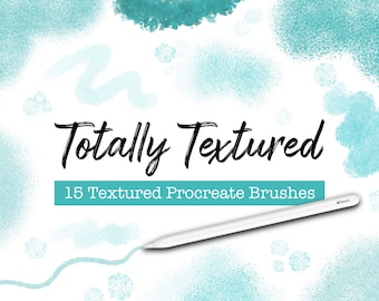 Totally Textured Procreate Texture Brush Bundle || Bonus: Procreate practice sheet, Digital Brush Set, iPad Art, Apple Pencil, Brushes