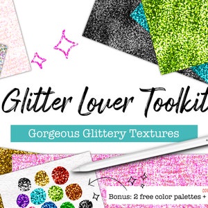 Glitter Lover Toolkit for Procreate, Procreate Files, Glitter, Holo, Sparkles, Sparkly, Gold, Silver, Glitter, iPad Art, Procreate Brushes