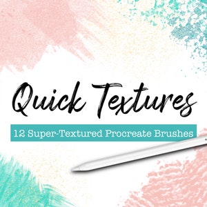 Quick Textures for Illustration || Procreate Brush Bundle || Texture Brushes, Digital Brush Set, iPad Art, Apple Pencil, Overlay