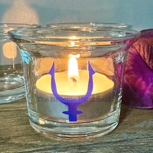 Hades candle holder set with candles, Hades altar candle holder