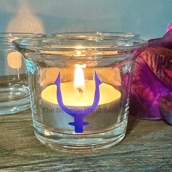 Hades candle holder set with candles, Hades altar candle holder