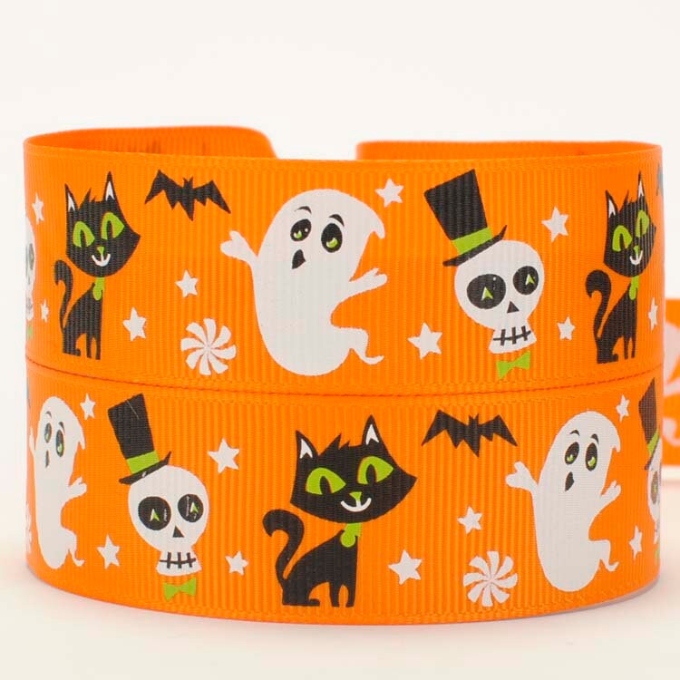 1 ancho 8 yardas feliz Halloween ribbon Set cinta de  Etsy