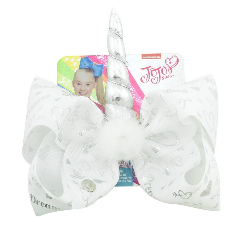 Unicorn Pattern Print Hair Bows With Clips Unicorn Horn For Girls Colorful Hairpins Hair Accessory 8 JoJo Bows