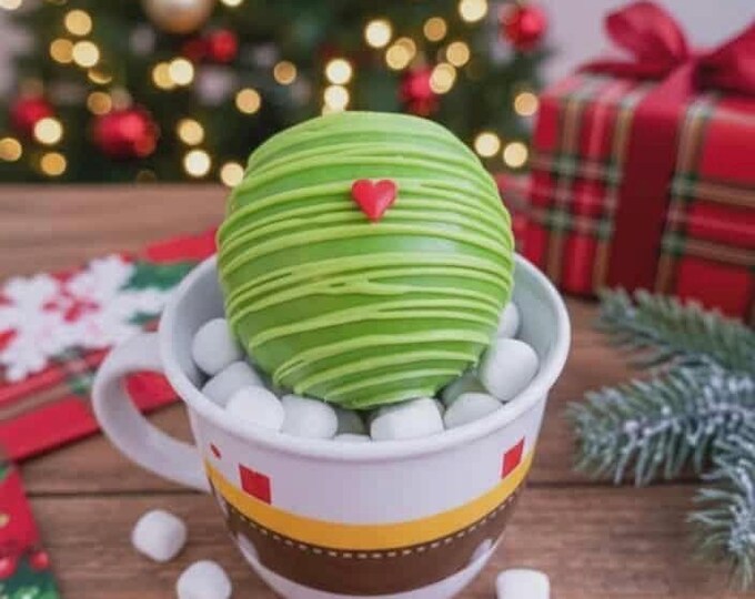 Grinchy Cocoa Bomb, White Hot Chocolate Cocoa Bomb - Etsy