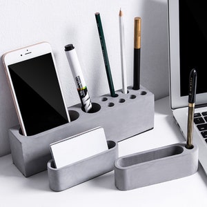 Concrete mold Desk decoration concrete pen holder molds business card holder mold Silicone phoner holder mold