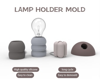 Nordic Cement Lampshade Silicone Mold: DIY Concrete Lampholder