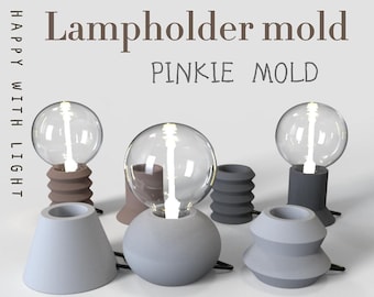 Nordic Cement Lamp Holder Silicone Mold: DIY Concrete Lamp