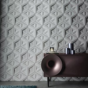 Silicone Concrete Wall Tile Mold: Geometric Decor (33.5x3cm)