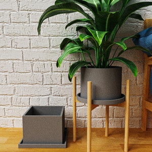 Extra Large Circular & Square Cement Flowerpot Mold - Reusable Silicone Planter Mold for Garden Decor, DIY Concrete Plant Pots
