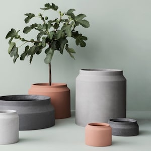 Nordic Concrete Flower Pot Mold: European Style Cement Planter