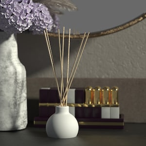 Chubby Reed Diffuser Jar Concrete Mold: Aromatherapy Stick Bottle Silicone Mold