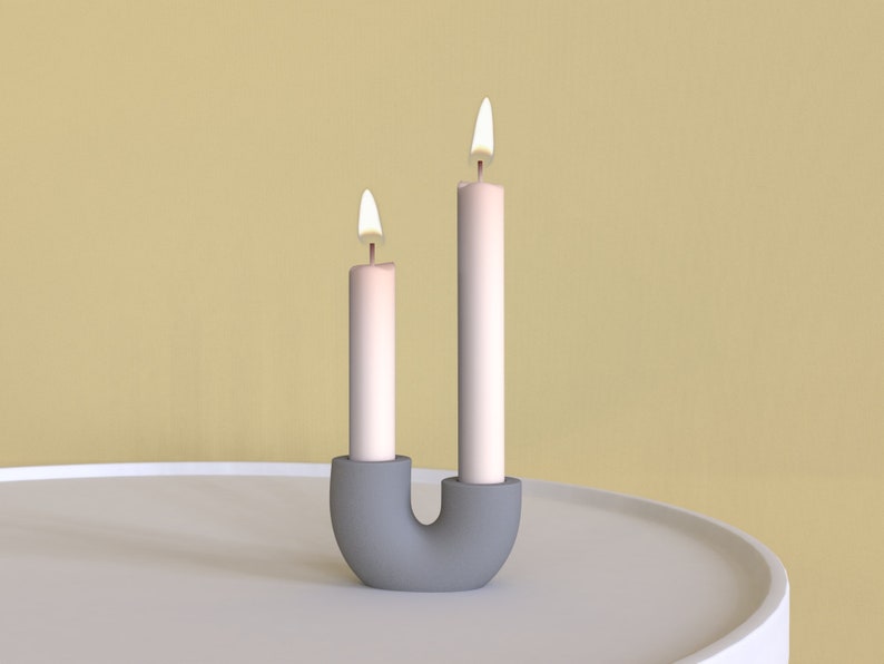 Concrete Candlestick mold Cement Candle insert Multifunctional Molds candle Holder Concrete Silicone molds 2 holes Candle Holder Molds image 4