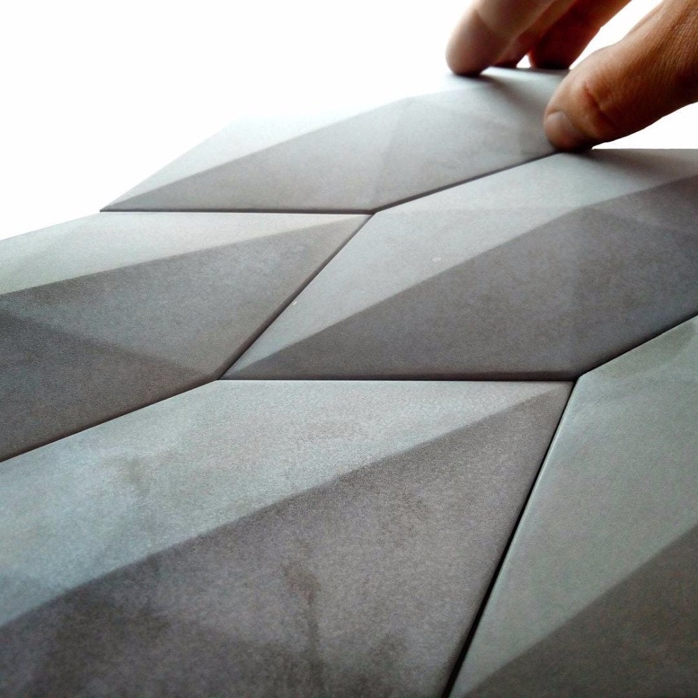 Diamond design wall brick silicone mold concrete tile mold DIY Etsy