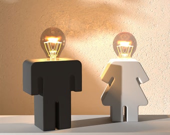 Character Shape Lampshade Silicone Mold: DIY Concrete Table Lamp Base