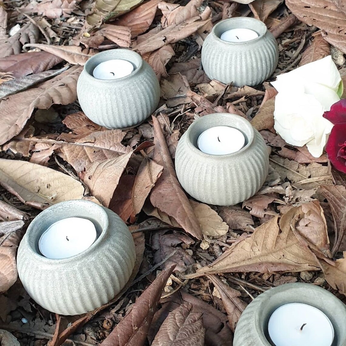 Candle Cup Silicone Mould Concrete Candle Vessel Molds DIY Etsy