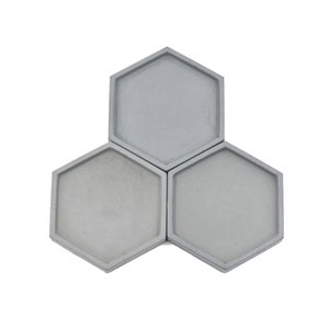 Hexagon Silicone Mold Set: Concrete Coasters & Tray DIY