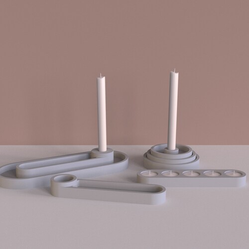 Silicone Mold for Concrete Candle Holder Cement Design Etsy