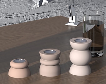 Concrete Tealight Holder Silicone Mold: Jesmonite Resin, Cement Candle