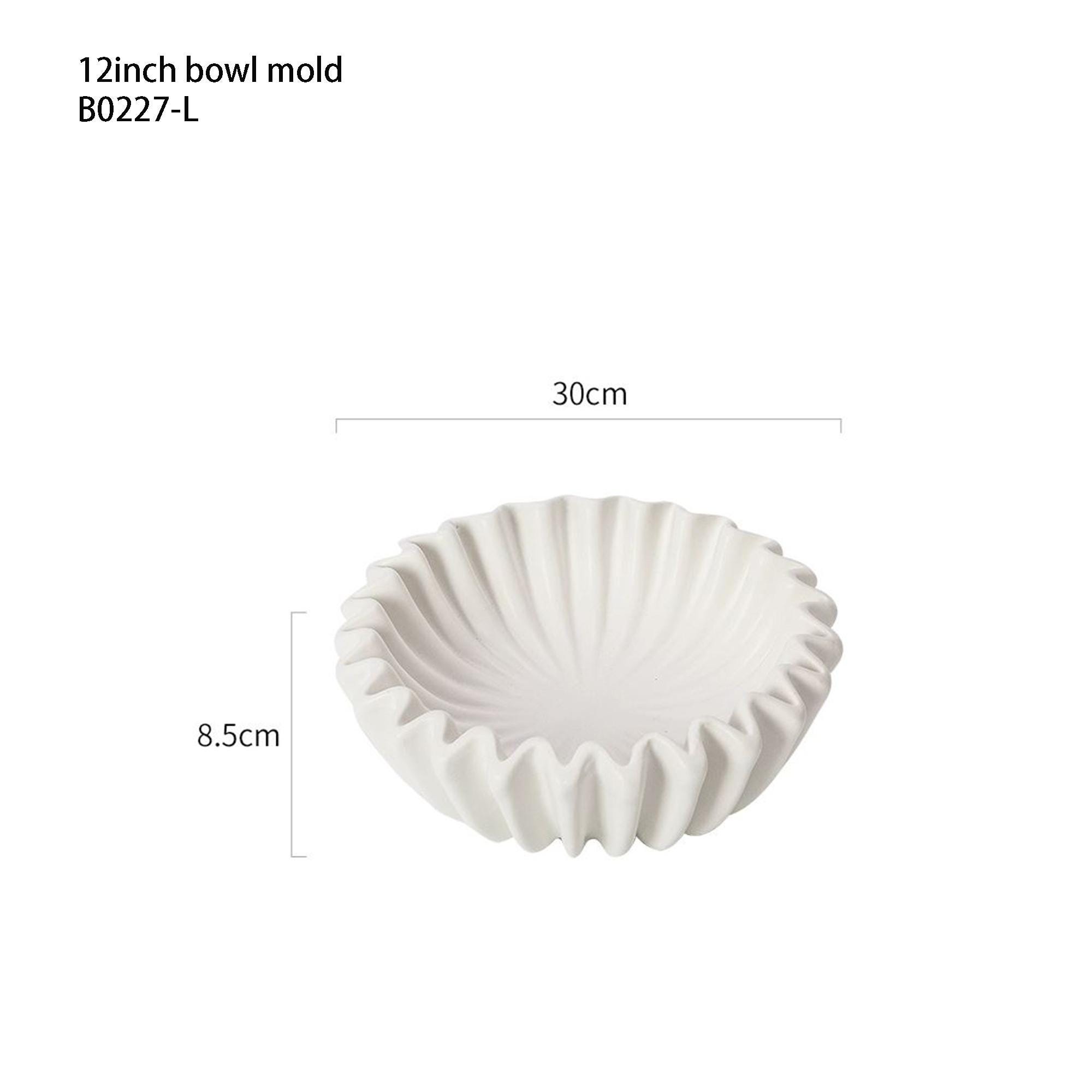 Plastic Ruffle Tray Ruffle Edge Tray Bowl Silicone Mold: Floral Design Resin, Concrete ...