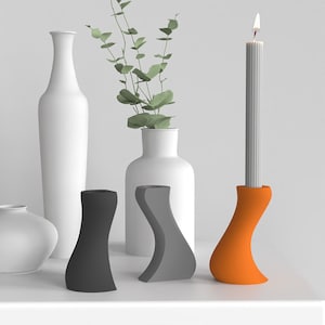 Creative twist modeling cement Candlestick silicone mold desktop decoration concrete gypsum Candlestick silicone mold