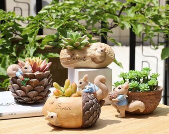 Nut Design Garden Pot silicone mold desktop decoration flower pot concrete mold Cement pot custom silicone mold Jesmonite resin mold