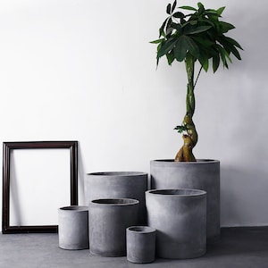 Grands moules pour pots de fleurs, moules pour jardinières en béton, moules cylindriques pour pots de fleurs, moules pour pots en ciment, bricolage, moules en silicone pour pots et plateaux, moules à béton