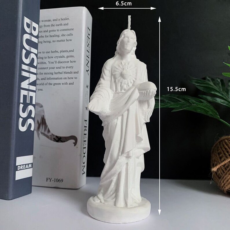 Jesus and the Virgin Mary Silicone Candle Molds Concrete Etsy UK