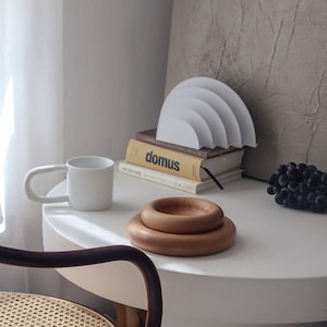 Concrete Round Coaster Mold | Reusable Silicone Tray Mold for Storage, Pen Holders, Cement Coasters | DIY Craft Cement Mold