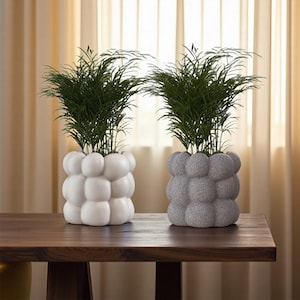 Moule en silicone pour jardinière en béton de style nordique | Pot de fleur en relief boule | Moule réutilisable pour pots de fleurs, moule pour pots de fleurs ronds en ciment succulents