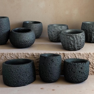 Concrete Moon Texture Flower Pot Mold: DIY Planter Silicone Mold