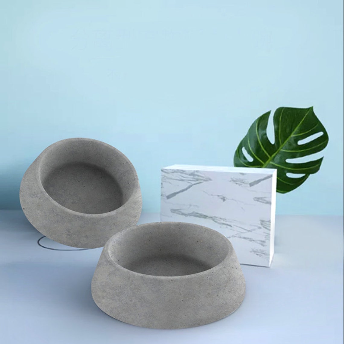 Homemade dog bowl mold concrete silicone mold Cute dog food Etsy