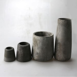 Moule en silicone pour pot de fleurs de conception simple pour la coulée de béton, moules cylindriques en ciment pour pots de plantes vertes, jardinière en béton avec moule à trou de drainage
