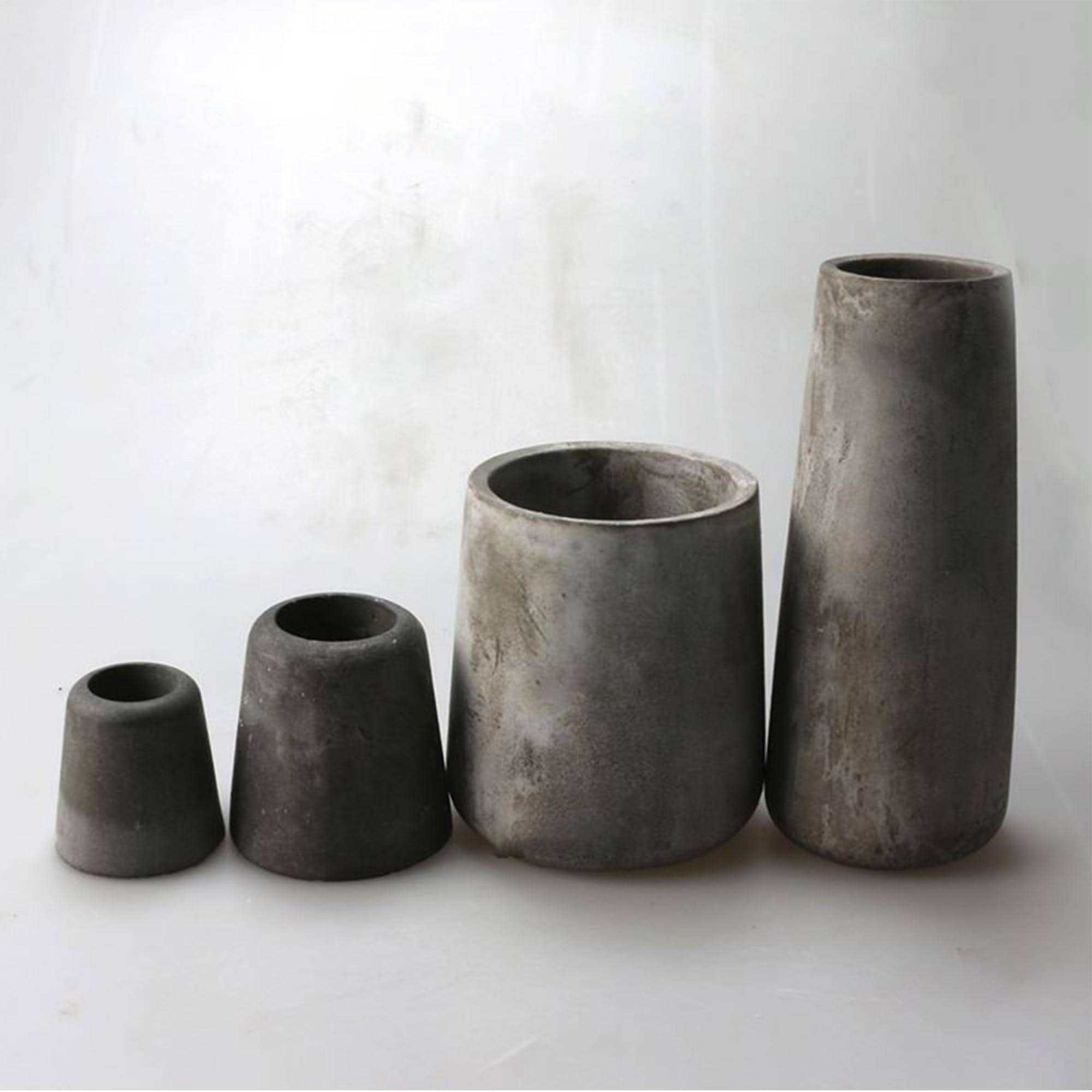 Simple design Flowerpot Silicone Mold for Casting Concrete,Cement Cylindrical Greenplant pot Molds concrete planter with Drainage hole mold