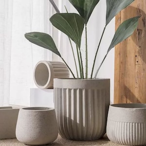 Nordic simple cement round Cement flower pot Mold indoor large green plant Concrete pot silicone mold  livingroom balcony deco bonsai Moulds