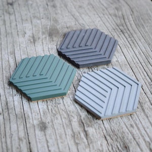 Pinkie mold hexagonal geometry cup cushion tray mold cement concrete decorative silicone coaster mold cement mold