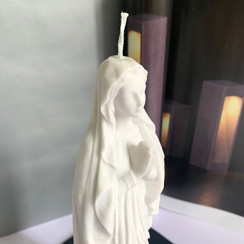Virgin Mary Silicone Candle Molds Concrete Statue Molds Etsy Australia