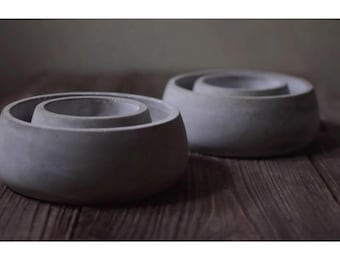 Bowl Design Silicone Planter Molds: DIY Concrete Garden Pot