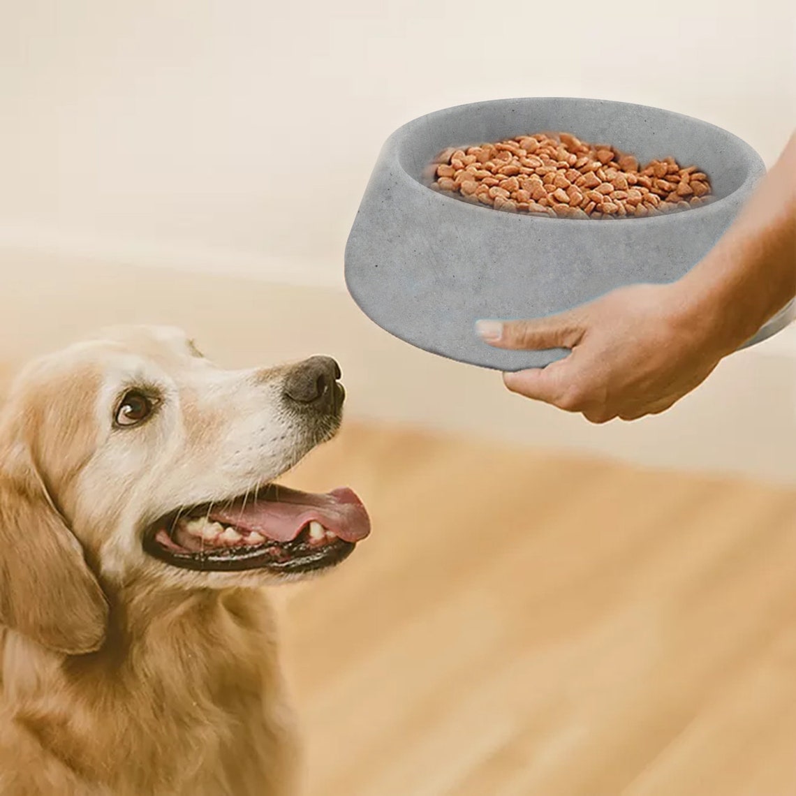 Homemade dog bowl mold concrete silicone mold Cute dog food Etsy