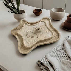 Lunar Texture Silicone Mold: Concrete Jesmonite Tray, Fruit Bowl