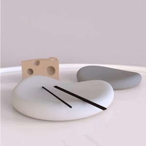 Bean Shape Concrete Tray Mold: Jewelry Holder, Chopstick Rest