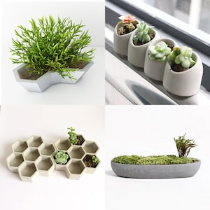 Boat concrete flower pot molds Succulent plants pot silicone molds DIY planters molds DIY concrete cement art mold