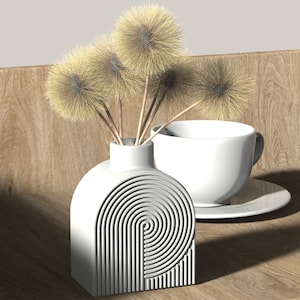 Organic Modern Planter Silicone Mold: Irregular Lines Design