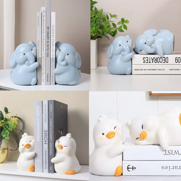 Ins style Concrete silicone mold for Love Hug Duck Desktop Book End Cement Resin mold Ornament Creative Decoration 2pcs mold