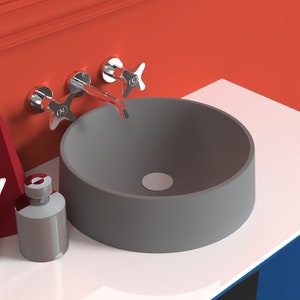 Silicone Concrete Sink Mold: Round Washbasin, Cement Hand Wash Pot