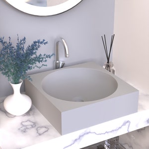 Square Silicone Concrete Sink Mold: Cement Washbasin
