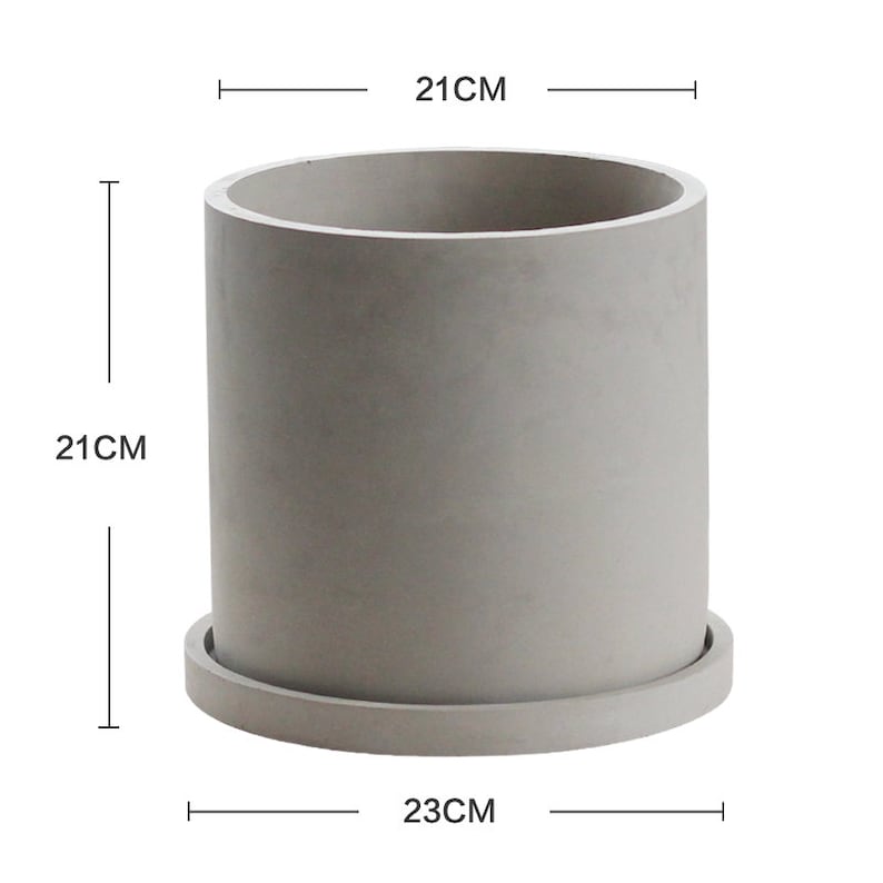 Large Flower Pot Molds Concrete Planter Molds Cylinder Etsy