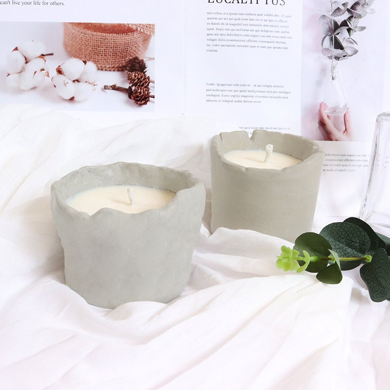 Silicone Candle Vessel Molds Concrete Candlestick Molds DIY Etsy UK
