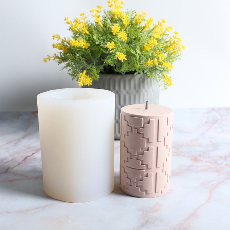 Silicone Concrete Candle Molds Wax Candle Molds Silicone Etsy